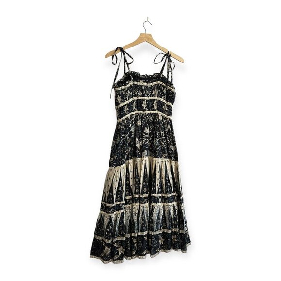 Ulla Johnson Indah Dress, Size 2, Rainforest , Cream/black, New with tag - Picture 4 of 16